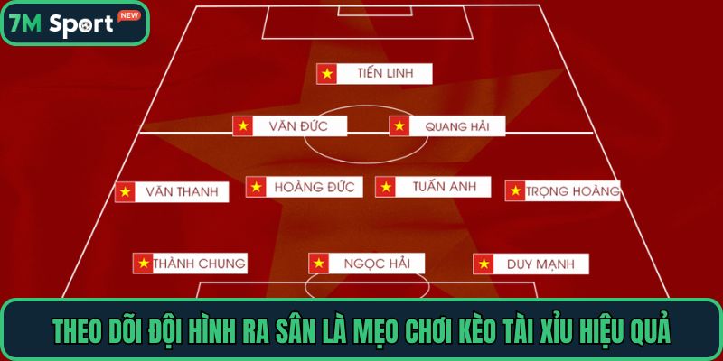 Theo dõi đội hình ra sân là mẹo chơi kèo tài xỉu hiệu quả